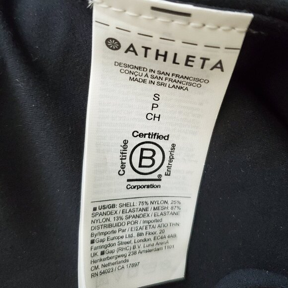 Athleta Black Longline Conscious Strappy Crop Bra A-C, size s - Picture 6 of 6